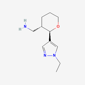rac-[(2R,3S)-2-(1-ethyl-1H-pyrazol-4-yl)oxan-3-yl]methanamine