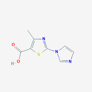 molecular formula C8H7N3O2S B2442865 2-(1H-咪唑-1-基)-4-甲基噻唑-5-羧酸 CAS No. 1224168-47-1