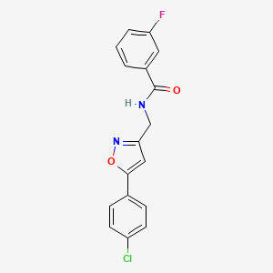 N-((5-(4-chlorophenyl)isoxazol-3-yl)methyl)-3-fluorobenzamide