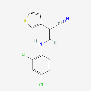 molecular formula C13H8Cl2N2S B2442872 3-(2,4-二氯苯胺)-2-(3-噻吩基)丙烯腈 CAS No. 477851-23-3