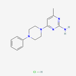 4-Methyl-6-(4-phenylpiperazinyl)pyrimidine-2-ylamine, hydrochloride