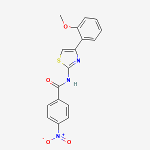 molecular formula C17H13N3O4S B2442879 N-[4-(2-methoxyphenyl)-1,3-thiazol-2-yl]-4-nitrobenzamide CAS No. 312591-41-6