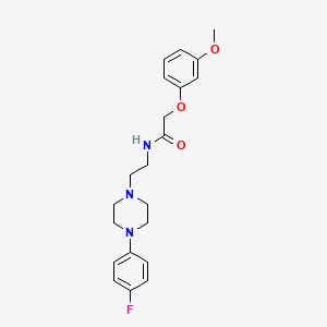 N-(2-(4-(4-fluorophenyl)piperazin-1-yl)ethyl)-2-(3-methoxyphenoxy)acetamide