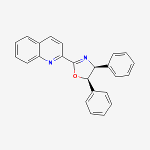 molecular formula C24H18N2O B2442887 (4S,5R)-4,5-Diphenyl-2-(quinolin-2-yl)-4,5-dihydrooxazole CAS No. 2411386-00-8