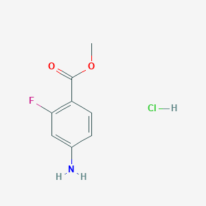molecular formula C8H9ClFNO2 B2442888 Methyl 4-amino-2-fluorobenzoate hydrochloride CAS No. 1063733-13-0