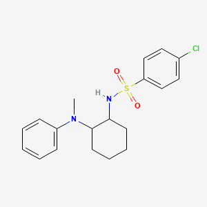 molecular formula C19H23ClN2O2S B2442889 4-氯-N-[2-(N-甲基苯胺基)环己基]苯磺酰胺 CAS No. 446278-37-1