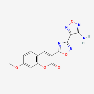 molecular formula C14H9N5O5 B2442894 3-(3-(4-amino-1,2,5-oxadiazol-3-yl)-1,2,4-oxadiazol-5-yl)-7-methoxy-2H-chromen-2-one CAS No. 892759-51-2