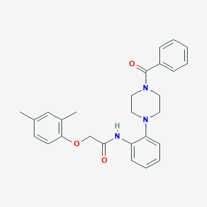 N-[2-(4-benzoyl-1-piperazinyl)phenyl]-2-(2,4-dimethylphenoxy)acetamide