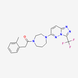 2-(2-Methylphenyl)-1-[4-[3-(trifluoromethyl)-[1,2,4]triazolo[4,3-b]pyridazin-6-yl]-1,4-diazepan-1-yl]ethanone