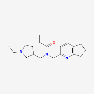 molecular formula C19H27N3O B2442902 N-(6,7-Dihydro-5H-cyclopenta[b]pyridin-2-ylmethyl)-N-[(1-ethylpyrrolidin-3-yl)methyl]prop-2-enamide CAS No. 2411255-83-7