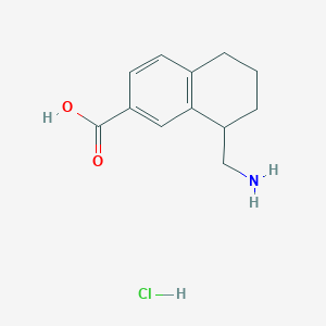 molecular formula C12H16ClNO2 B2442910 8-(氨甲基)-5,6,7,8-四氢萘-2-羧酸盐酸盐 CAS No. 1955506-03-2