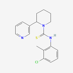 molecular formula C18H20ClN3S B2442916 N-(3-氯-2-甲苯基)-2-(吡啶-3-基)哌啶-1-硫代甲酰胺 CAS No. 398995-78-3