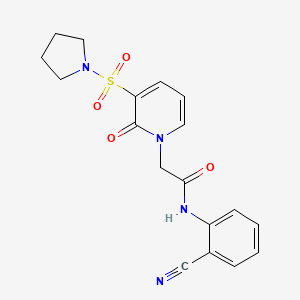 N-(2-cyanophenyl)-2-(2-oxo-3-(pyrrolidin-1-ylsulfonyl)pyridin-1(2H)-yl)acetamide