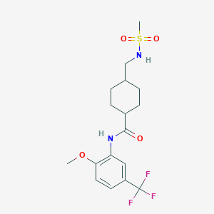 molecular formula C17H23F3N2O4S B2442919 N-(2-甲氧基-5-(三氟甲基)苯基)-4-(甲磺酰胺甲基)环己烷甲酰胺 CAS No. 1219902-09-6