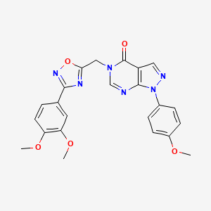 molecular formula C23H20N6O5 B2442921 N-(1-methyl-3-phenylpropyl)-2-(7-oxo-3-phenylisothiazolo[4,5-d]pyrimidin-6(7H)-yl)acetamide CAS No. 1030100-40-3