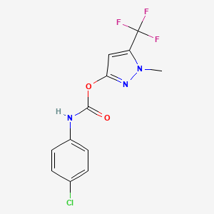 1-methyl-5-(trifluoromethyl)-1H-pyrazol-3-yl N-(4-chlorophenyl)carbamate