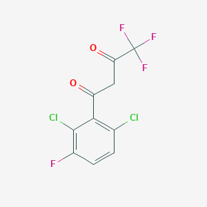 molecular formula C10H4Cl2F4O2 B2442927 1-(2,6-二氯-3-氟苯基)-4,4,4-三氟丁烷-1,3-二酮 CAS No. 1036507-48-8