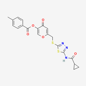 4-Methylbenzoic acid [6-[[[5-[[cyclopropyl(oxo)methyl]amino]-1,3,4-thiadiazol-2-yl]thio]methyl]-4-oxo-3-pyranyl] ester