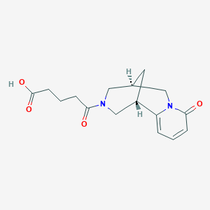 molecular formula C16H20N2O4 B2442942 5-Oxo-5-[(1S,9R)-6-oxo-7,11-diazatricyclo[7.3.1.02,7]trideca-2,4-dien-11-yl]pentanoic acid CAS No. 1212417-33-8