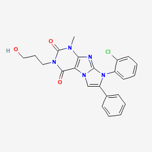 8-(2-Chlorophenyl)-3-(3-hydroxypropyl)-1-methyl-7-phenyl-1,3,5-trihydro-4-imid azolino[1,2-h]purine-2,4-dione