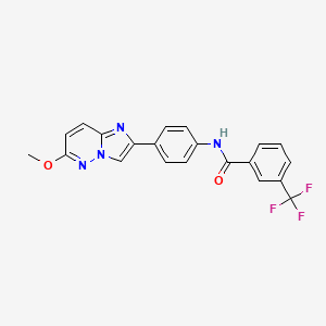 molecular formula C21H15F3N4O2 B2442951 N-(4-(6-甲氧基咪唑并[1,2-b]哒嗪-2-基)苯基)-3-(三氟甲基)苯甲酰胺 CAS No. 955801-75-9