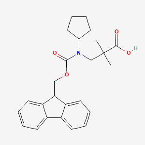 molecular formula C25H29NO4 B2442963 3-[Cyclopentyl(9H-fluoren-9-ylmethoxycarbonyl)amino]-2,2-dimethylpropanoic acid CAS No. 2580200-02-6