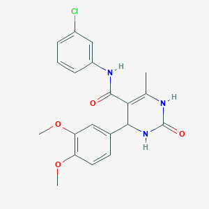 N-(3-chlorophenyl)-4-(3,4-dimethoxyphenyl)-6-methyl-2-oxo-3,4-dihydro-1H-pyrimidine-5-carboxamide