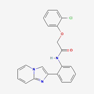 molecular formula C21H16ClN3O2 B2442968 2-(2-chlorophenoxy)-N-(2-(imidazo[1,2-a]pyridin-2-yl)phenyl)acetamide CAS No. 2034474-48-9