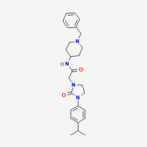 N-(1-benzylpiperidin-4-yl)-2-(3-(4-isopropylphenyl)-2-oxoimidazolidin-1-yl)acetamide