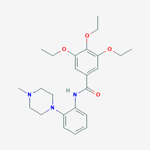 molecular formula C24H33N3O4 B244297 3,4,5-triethoxy-N-[2-(4-methylpiperazin-1-yl)phenyl]benzamide 