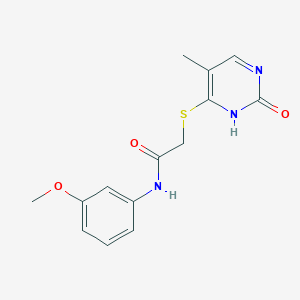 N-(3-methoxyphenyl)-2-((5-methyl-2-oxo-1,2-dihydropyrimidin-4-yl)thio)acetamide