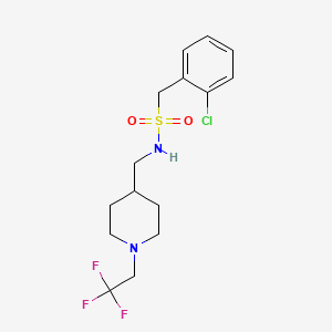 1-(2-Chlorophenyl)-N-[[1-(2,2,2-trifluoroethyl)piperidin-4-yl]methyl]methanesulfonamide