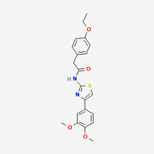 molecular formula C21H22N2O4S B2442982 N-[4-(3,4-dimethoxyphenyl)-1,3-thiazol-2-yl]-2-(4-ethoxyphenyl)acetamide CAS No. 923371-38-4