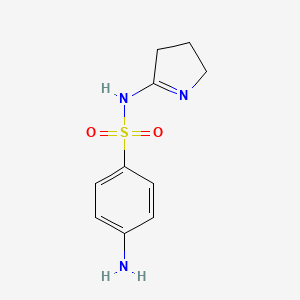 molecular formula C10H13N3O2S B2442984 4-氨基-N-(3,4-二氢-2H-吡咯-5-基)苯磺酰胺 CAS No. 102873-09-6