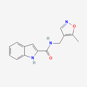 molecular formula C14H13N3O2 B2442986 N-((5-methylisoxazol-4-yl)methyl)-1H-indole-2-carboxamide CAS No. 2034260-72-3