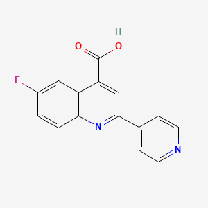 molecular formula C15H9FN2O2 B2442987 6-Fluoro-2-(pyridin-4-yl)quinoline-4-carboxylic acid CAS No. 562849-42-7