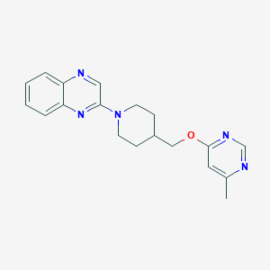 molecular formula C19H21N5O B2442993 2-(4-(((6-Methylpyrimidin-4-yl)oxy)methyl)piperidin-1-yl)quinoxaline CAS No. 2310126-03-3