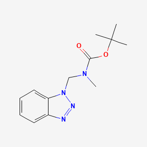 molecular formula C13H18N4O2 B2442996 tert-Butyl N-(1H-1,2,3-benzotriazol-1-ylmethyl)-N-methylcarbamate CAS No. 1131148-25-8