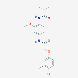 N-(4-{[(4-chloro-3-methylphenoxy)acetyl]amino}-2-methoxyphenyl)-2-methylpropanamide