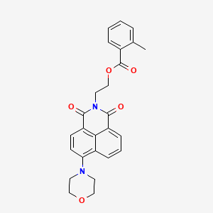 molecular formula C26H24N2O5 B2443000 2-(6-Morpholin-4-yl-1,3-dioxobenzo[de]isoquinolin-2-yl)ethyl 2-methylbenzoate CAS No. 326017-97-4