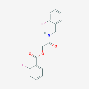 molecular formula C16H13F2NO3 B2443016 [2-[(2-Fluorophenyl)methylamino]-2-oxoethyl] 2-fluorobenzoate CAS No. 1794938-80-9