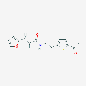 molecular formula C15H15NO3S B2443017 (E)-N-(2-(5-acetylthiophen-2-yl)ethyl)-3-(furan-2-yl)acrylamide CAS No. 2035003-55-3