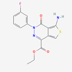 Ethyl 5-amino-3-(3-fluorophenyl)-4-oxothieno[3,4-d]pyridazine-1-carboxylate
