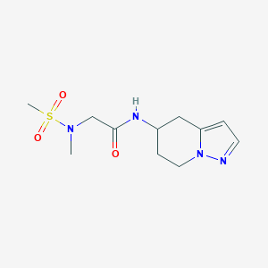 molecular formula C11H18N4O3S B2443026 2-(N-甲基甲磺酰胺基)-N-(4,5,6,7-四氢吡唑并[1,5-a]吡啶-5-基)乙酰胺 CAS No. 2034405-13-3