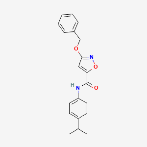 molecular formula C20H20N2O3 B2443029 3-(benzyloxy)-N-(4-isopropylphenyl)isoxazole-5-carboxamide CAS No. 1421456-43-0