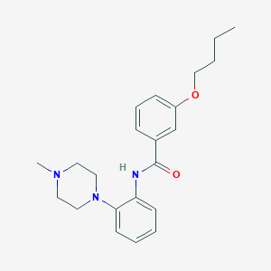 molecular formula C22H29N3O2 B244304 3-butoxy-N-[2-(4-methylpiperazin-1-yl)phenyl]benzamide 