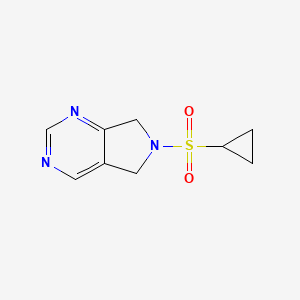 molecular formula C9H11N3O2S B2443040 6-(cyclopropylsulfonyl)-6,7-dihydro-5H-pyrrolo[3,4-d]pyrimidine CAS No. 1448123-91-8