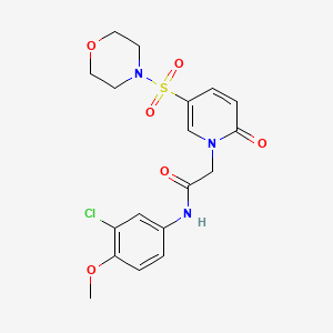 molecular formula C18H20ClN3O6S B2443047 N-(3-chloro-4-methoxyphenyl)-2-[5-(morpholin-4-ylsulfonyl)-2-oxopyridin-1(2H)-yl]acetamide CAS No. 1358540-95-0