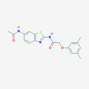 N-[6-(acetylamino)-1,3-benzothiazol-2-yl]-2-(3,5-dimethylphenoxy)acetamide