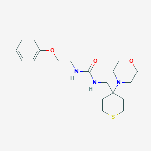 molecular formula C19H29N3O3S B2443059 1-[(4-Morpholin-4-ylthian-4-yl)methyl]-3-(2-phenoxyethyl)urea CAS No. 2380143-37-1
